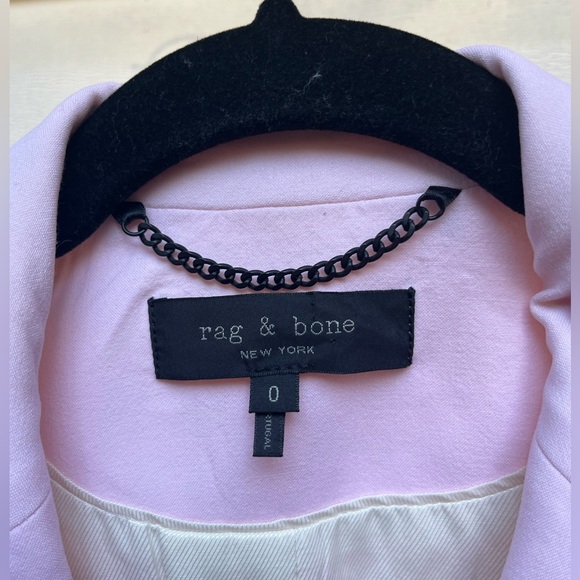 Rag & Bone pink single breasted blazer, - Picture 2 of 9